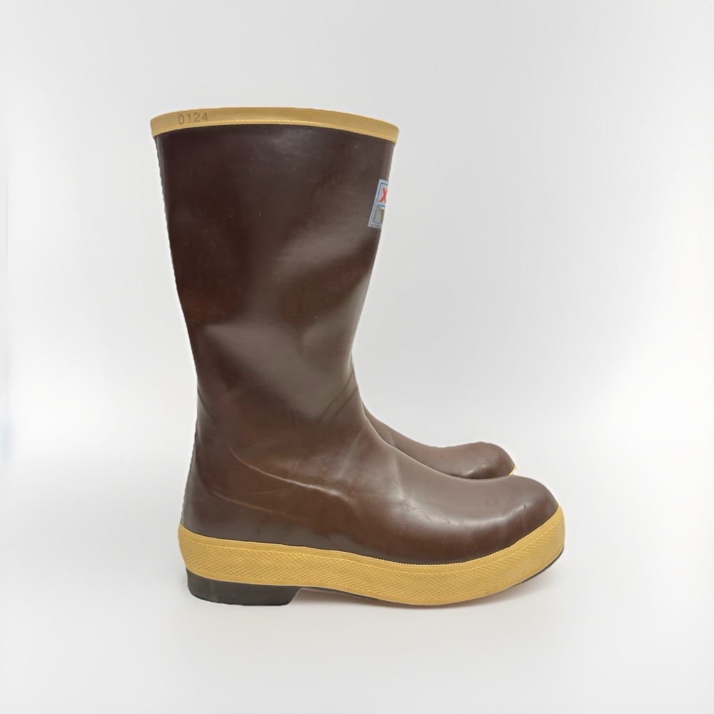 Xtratuf Boots Mens Size 8 Brown Neoprene Waterproof Fishing Rubber Rain 60224